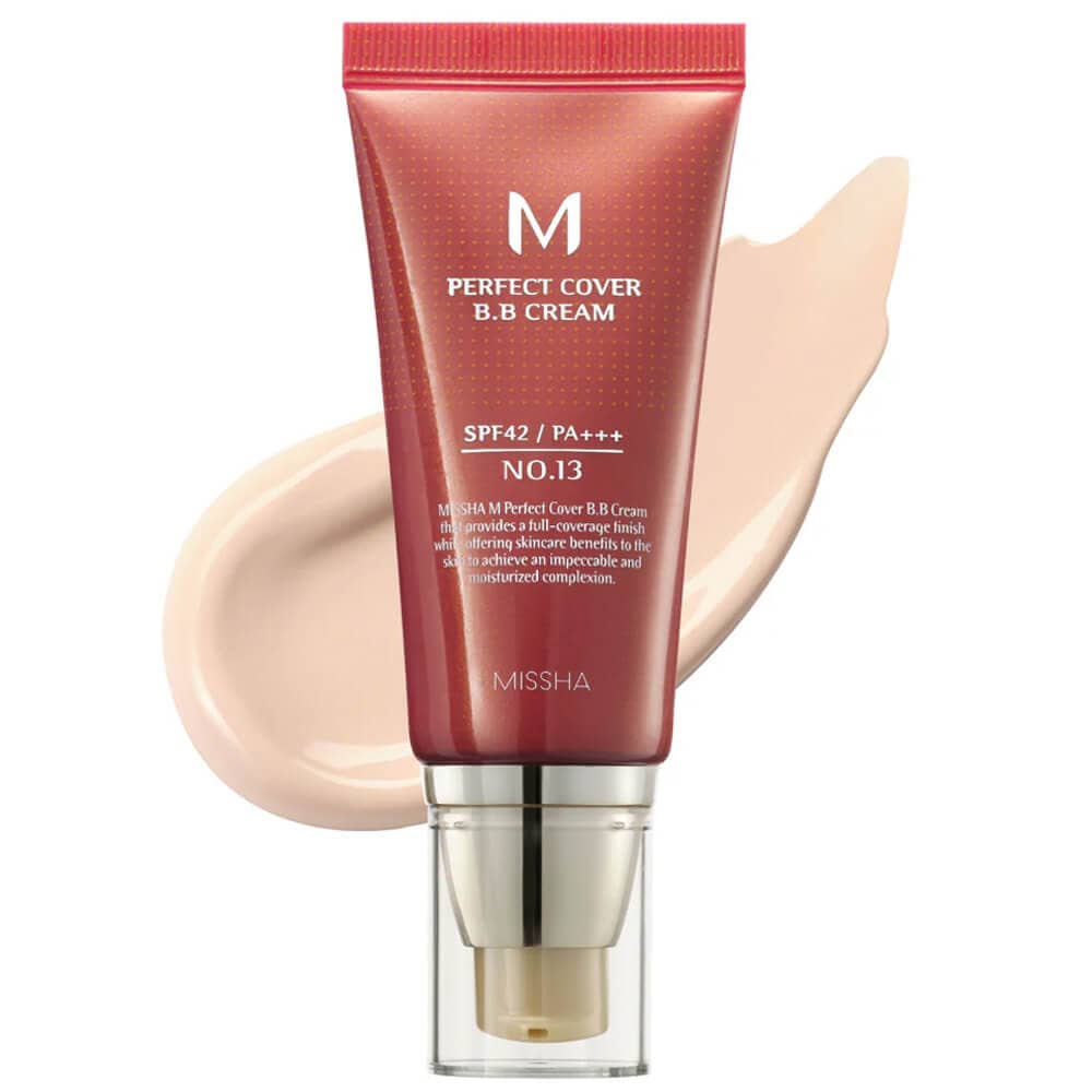 Стойкий BB-крем Missha М Perfect Cover BB Cream EX SPF42 PA+++ / 21 Light Beige светлый беж 3