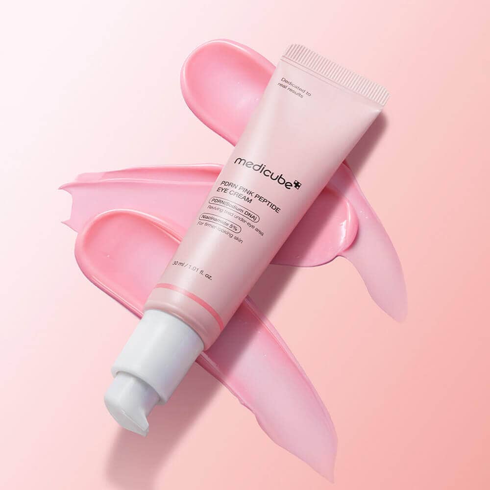 Осветляющий крем для век с ПДРН и пептидами medicube PDRN Pink Peptide Eye Cream 4