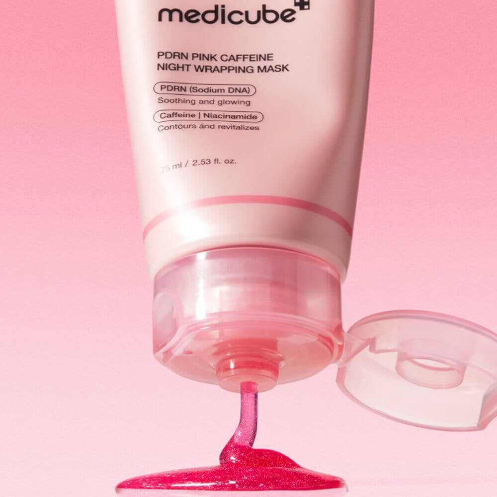 Ночная маска-плёнка с ПДРН и кофеином medicube PDRN Pink Caffeine Night Wrapping Mask 2