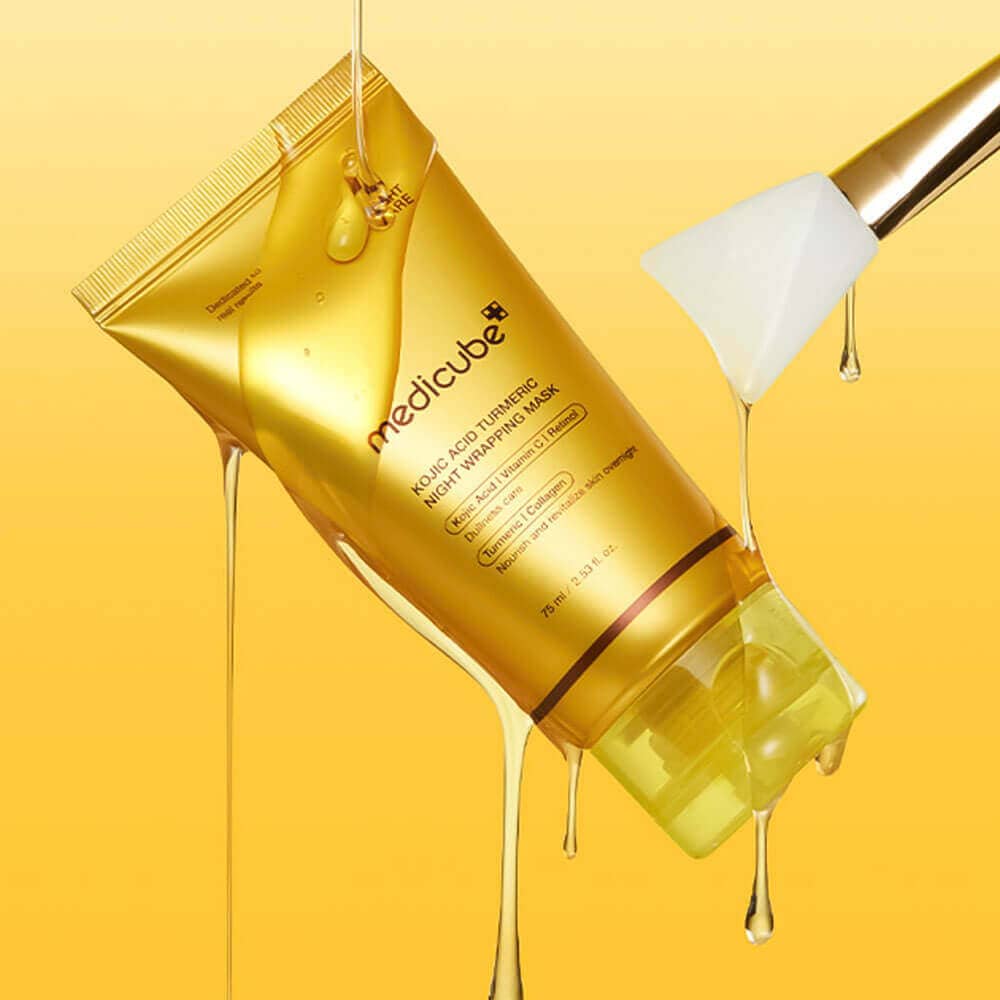 Ночная маска-плёнка с ретинолом и витамином С medicube Kojic Acid Turmeric Night Wrapping Mask 2