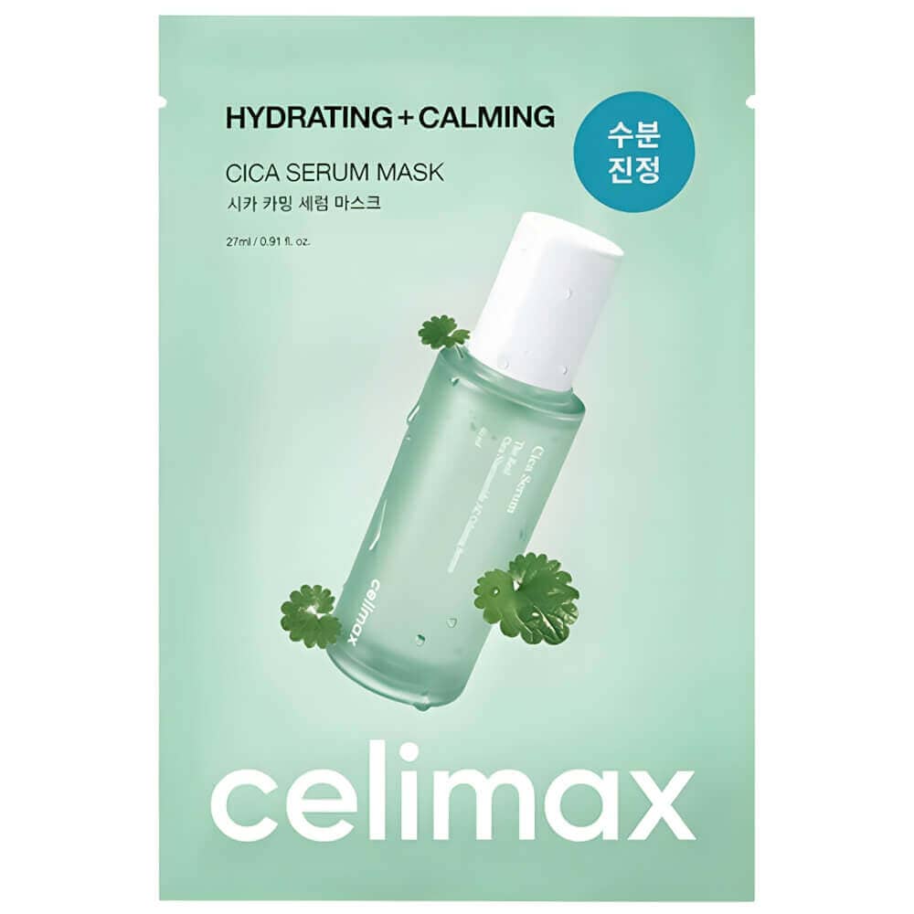 Успокаивающая маска с экстрактом центеллы Celimax Hydrating+Calming Cica Serum Mask 1