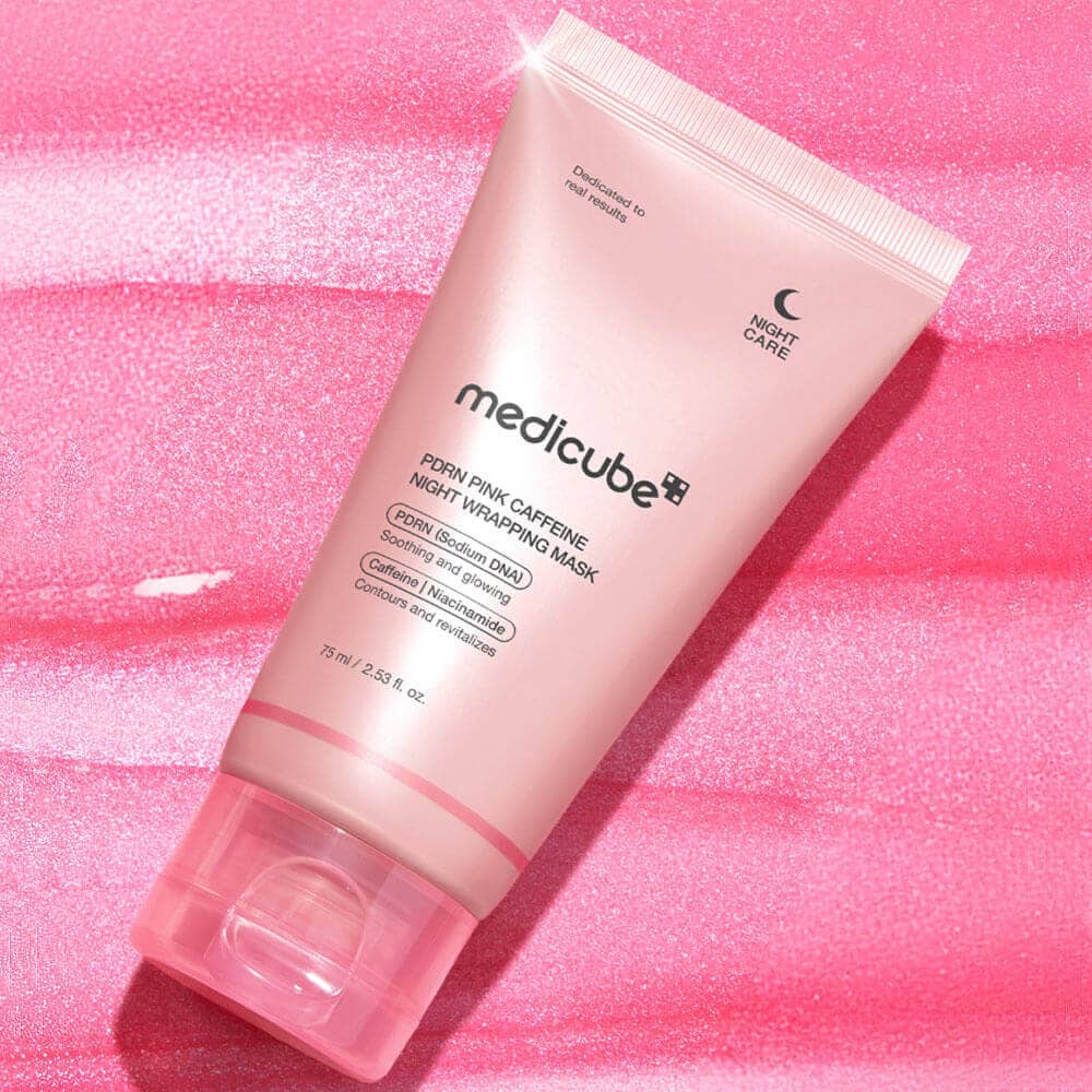Ночная маска-плёнка с ПДРН и кофеином medicube PDRN Pink Caffeine Night Wrapping Mask 4