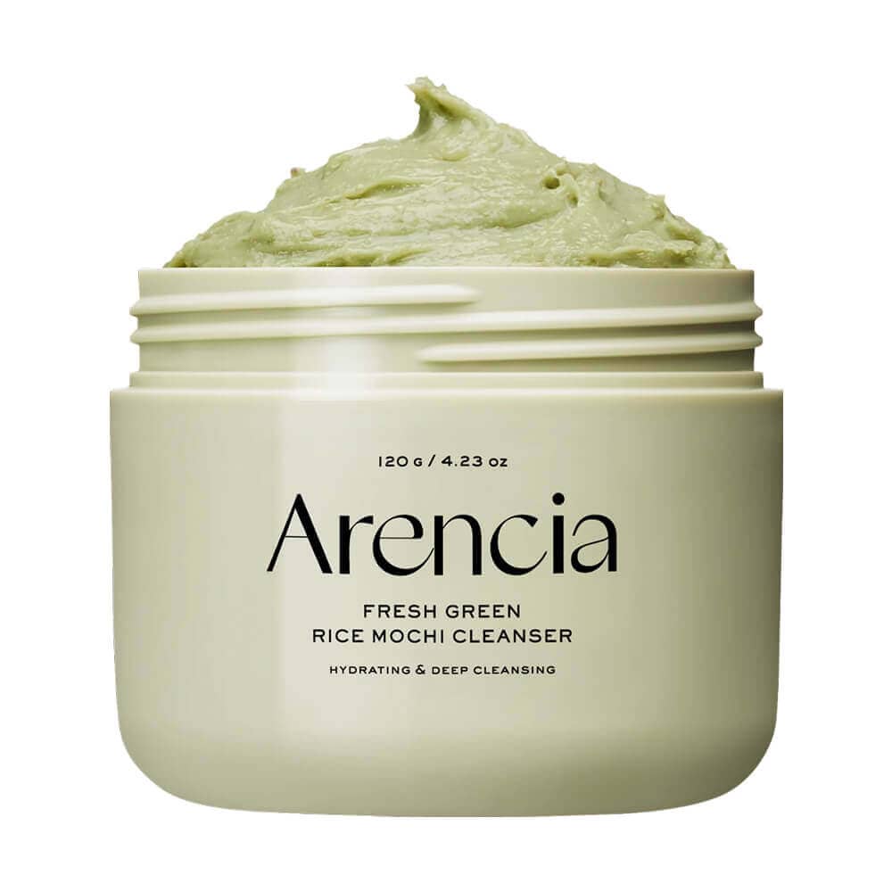 Очищающее средство с зелёным чаем и центеллой Arencia Fresh Green Rice Mochi Cleanser 1