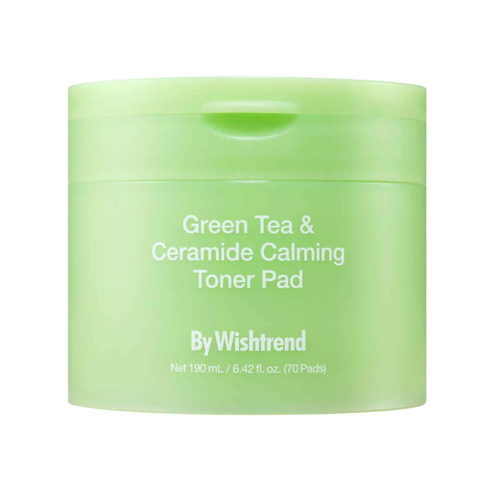 Успокаивающие пэды с зелёным чаем и церамидами By Wishtrend Green Tea & Ceramide Calming Toner Pad 1