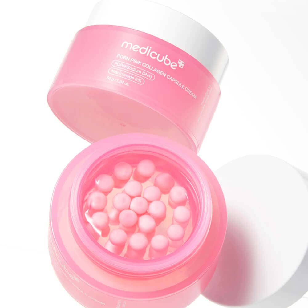 Укрепляющий капсульный крем с ПДРН и пептидами medicube PDRN Pink Collagen Capsule Cream 3