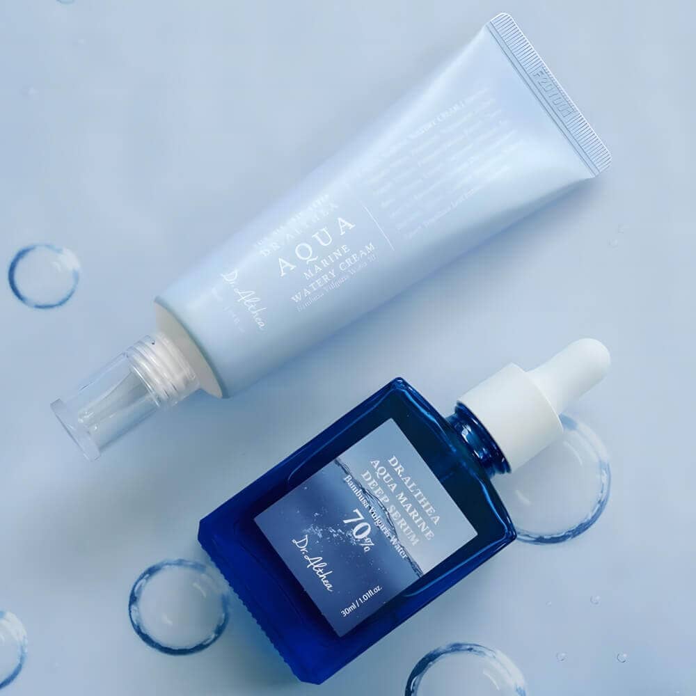 Крем с ПДРН и бамбуком для глубокого увлажнения Dr. Althea Aqua Marine Watery Cream 4