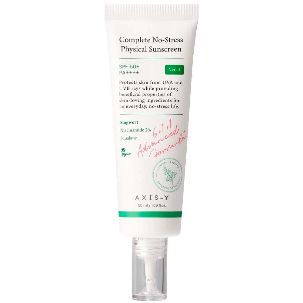 Лёгкий минеральный санскрин AXIS-Y Complete No-Stress Physical Sunscreen V. 3 SPF50+ PA++++